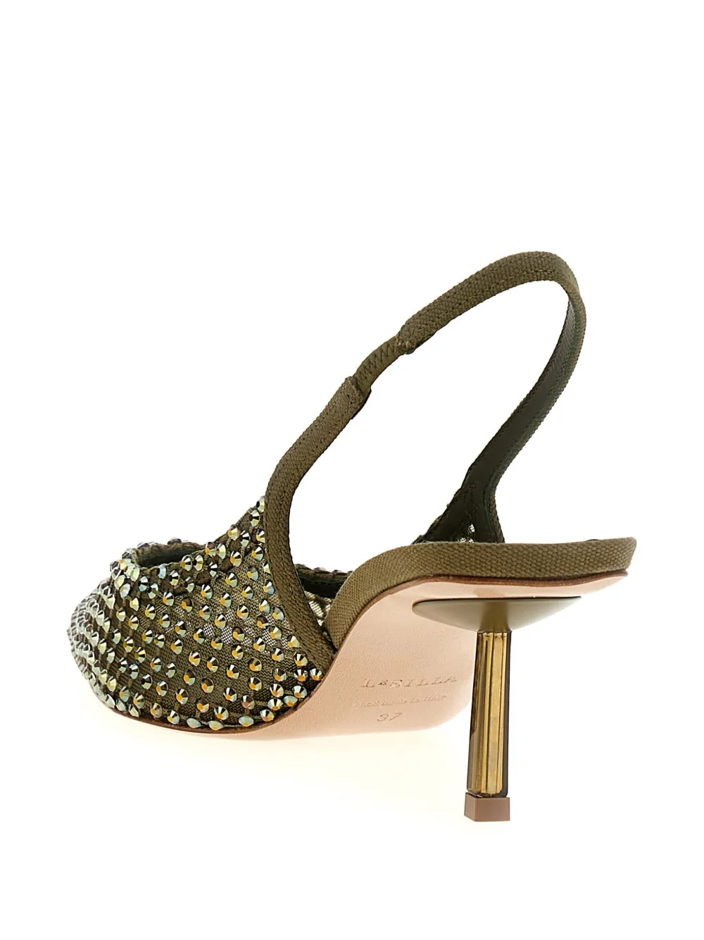 Le Silla 100 mm Gilda slingback pumps Groen