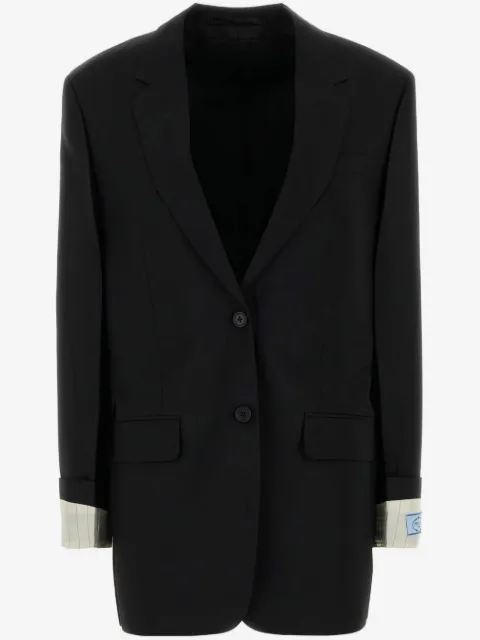 Prada single-breasted kid mohair jacket