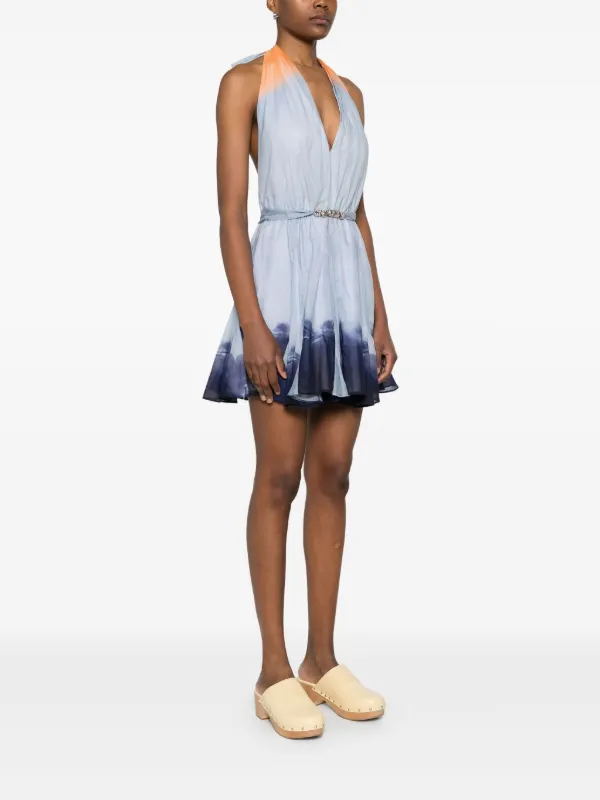 Maje Mini Jurk Maje Mini-jurk Met Tie-dye Print Blauw FARFETCH NL