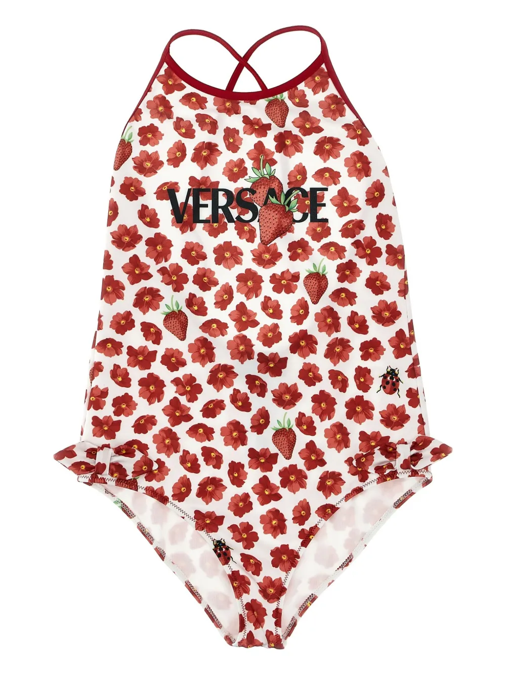 Versace Kids Strawberry Garden badpak Wit