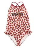 Versace Kids Strawberry Garden swimsuit - White