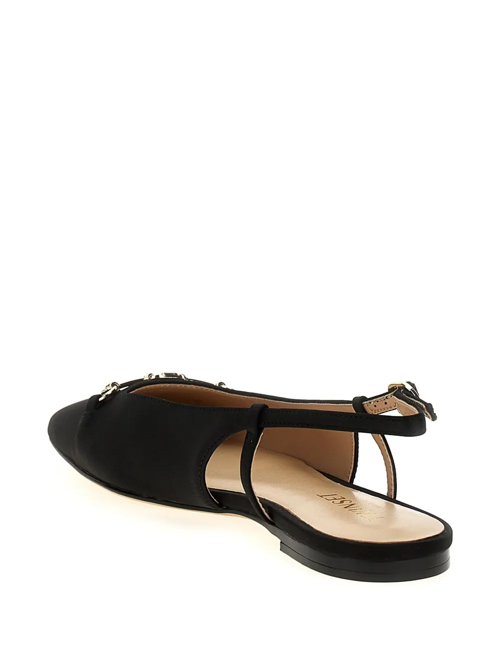 TWINSET Satijnen slingback sandalen Zwart