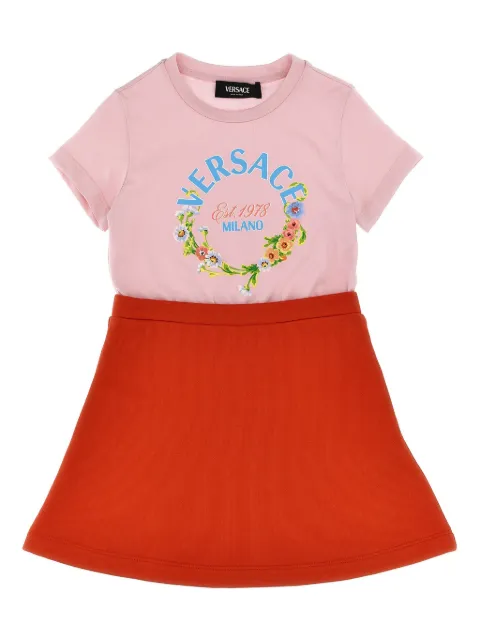 Versace Kids logo-print cotton dress