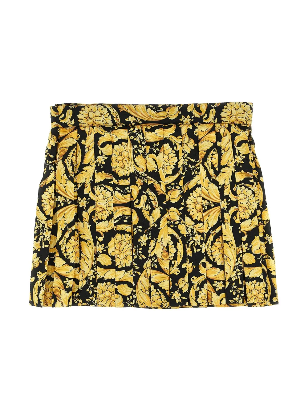 Versace Kids Barocco-print skirt - Geel