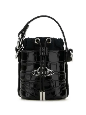 関税込☆Vivienne Westwood★WESTWOODCHRISSY MEDIUM BUCKET BAG Vivienne Westwood Re-Vegan Grain Chrissy Medium Bucket Bag