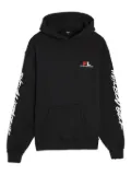 Malbon Golf x Futura Tag graphic logo hoodie - Black