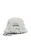Malbon Golf x Futura Tag graphic-print bucket hat - White