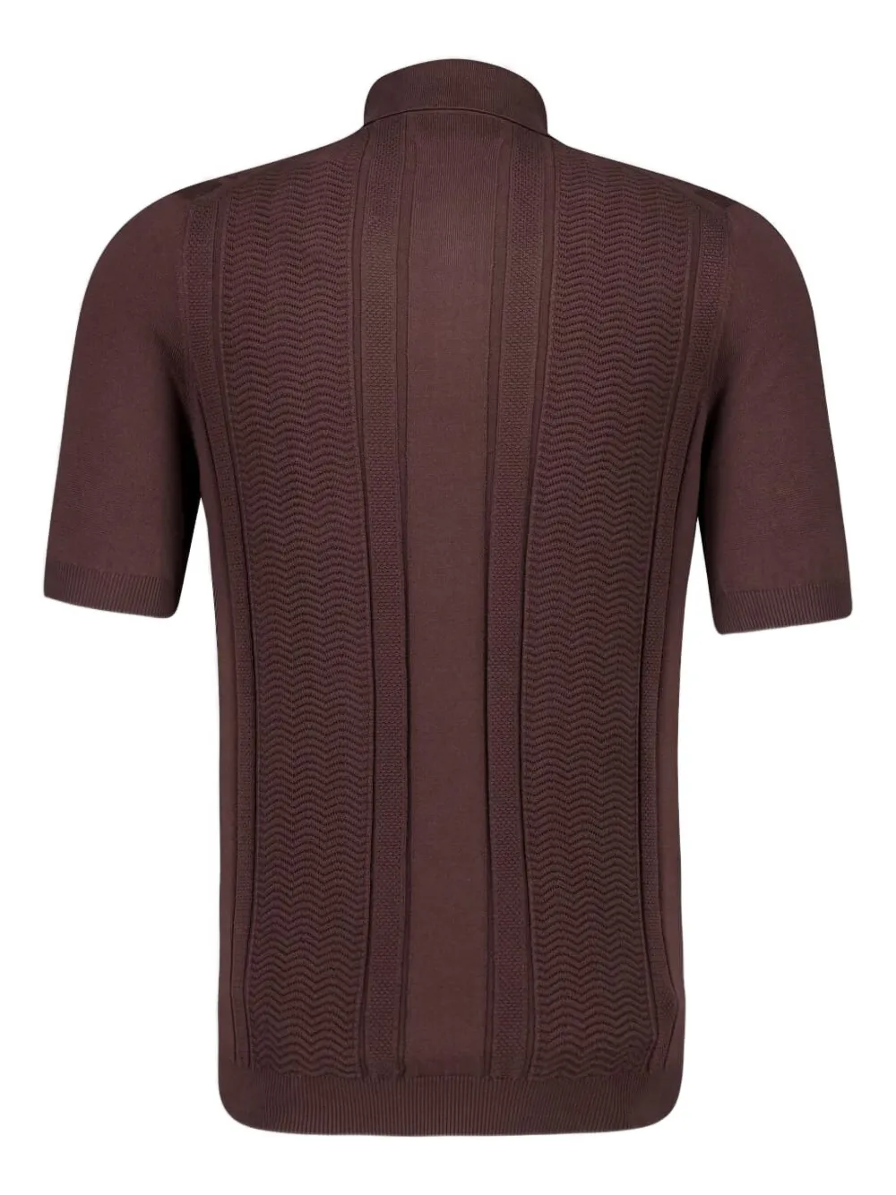 Brunello Cucinelli jacquard-knit polo shirt - Bruin
