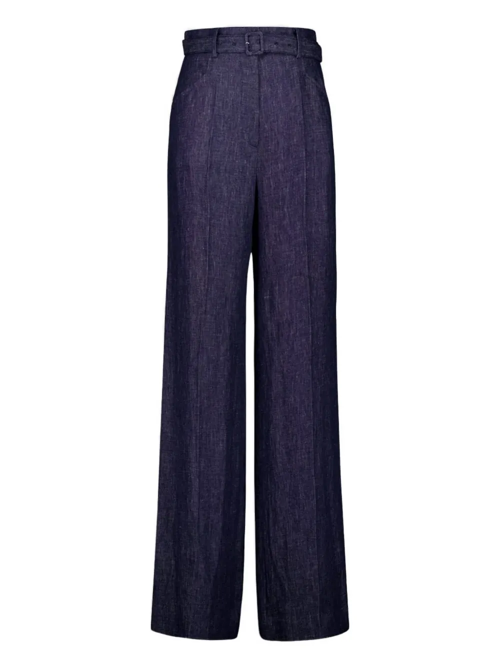 belted denim pants