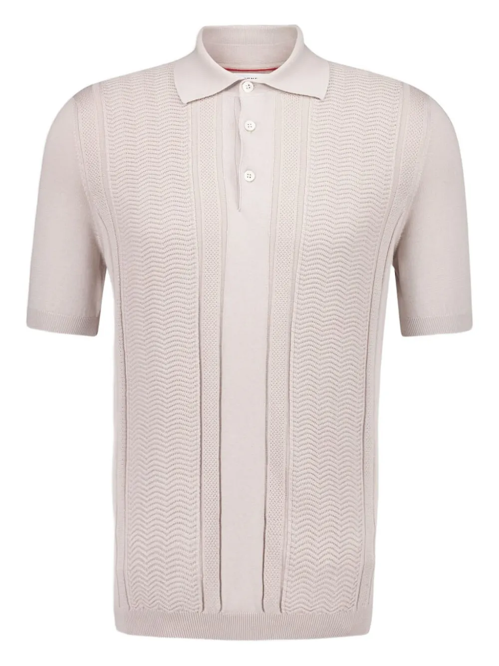 Brunello Cucinelli Poloshirt met jacquard Beige