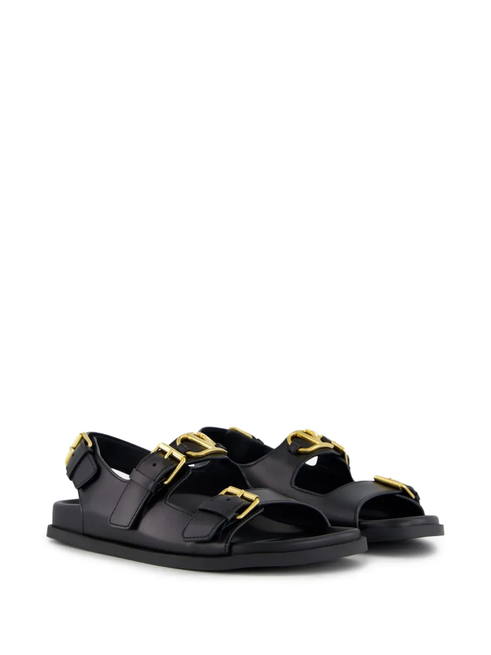 Valentino Garavani VLogo Signature sandalen met gespdetail Zwart