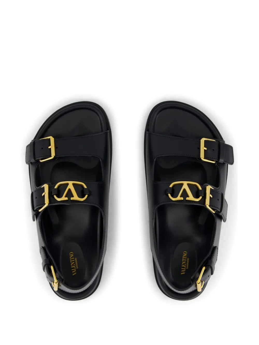 Valentino Garavani VLogo Signature sandalen met gespdetail Zwart
