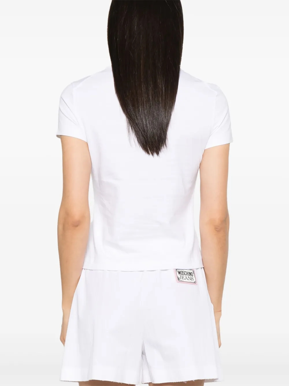 MOSCHINO JEANS T-shirt met logoprint Wit