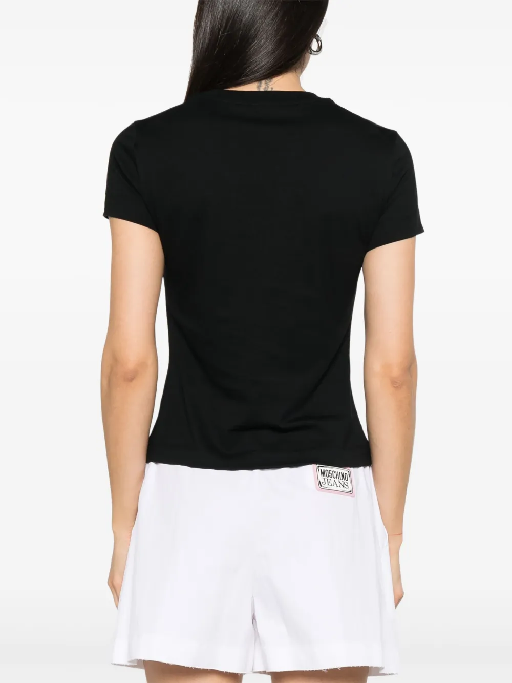 MOSCHINO JEANS T-shirt met logoprint Zwart