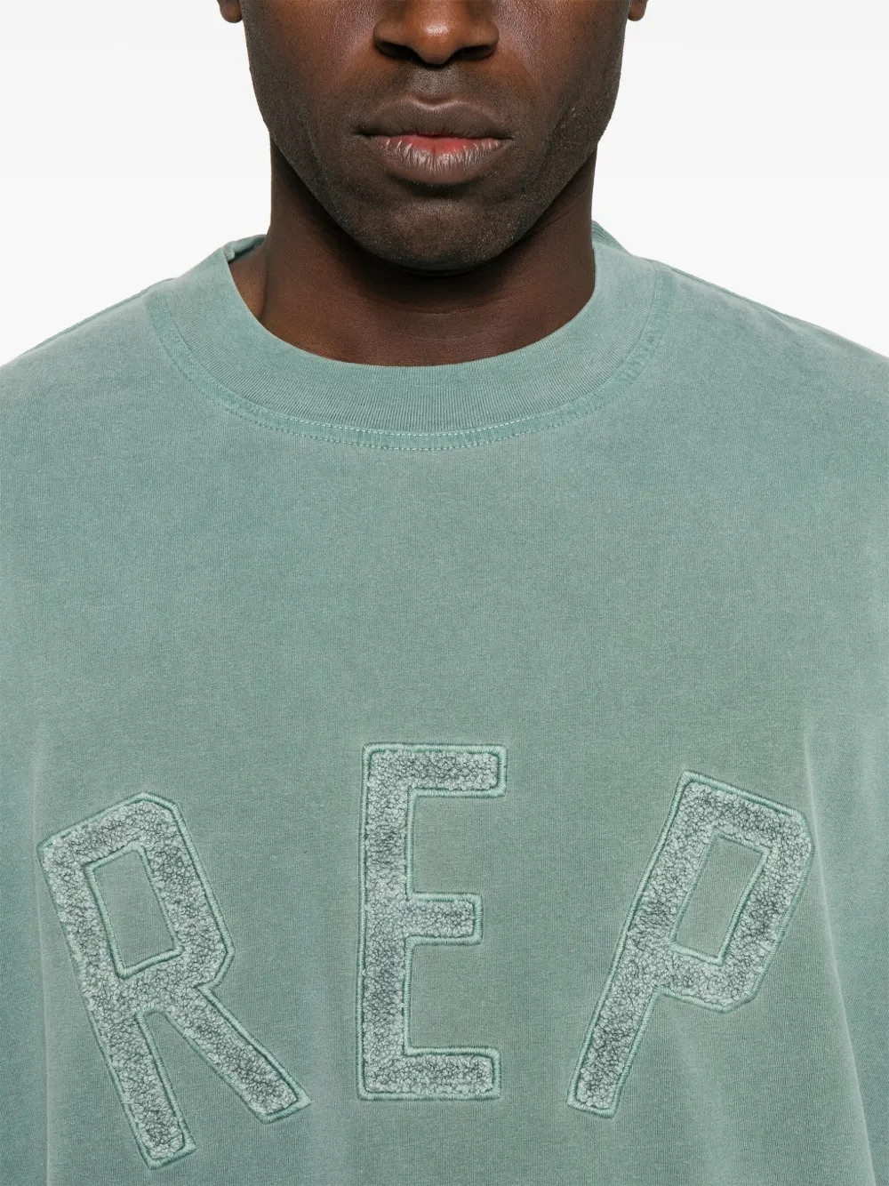 Represent T-shirt met logo-applicatie Groen