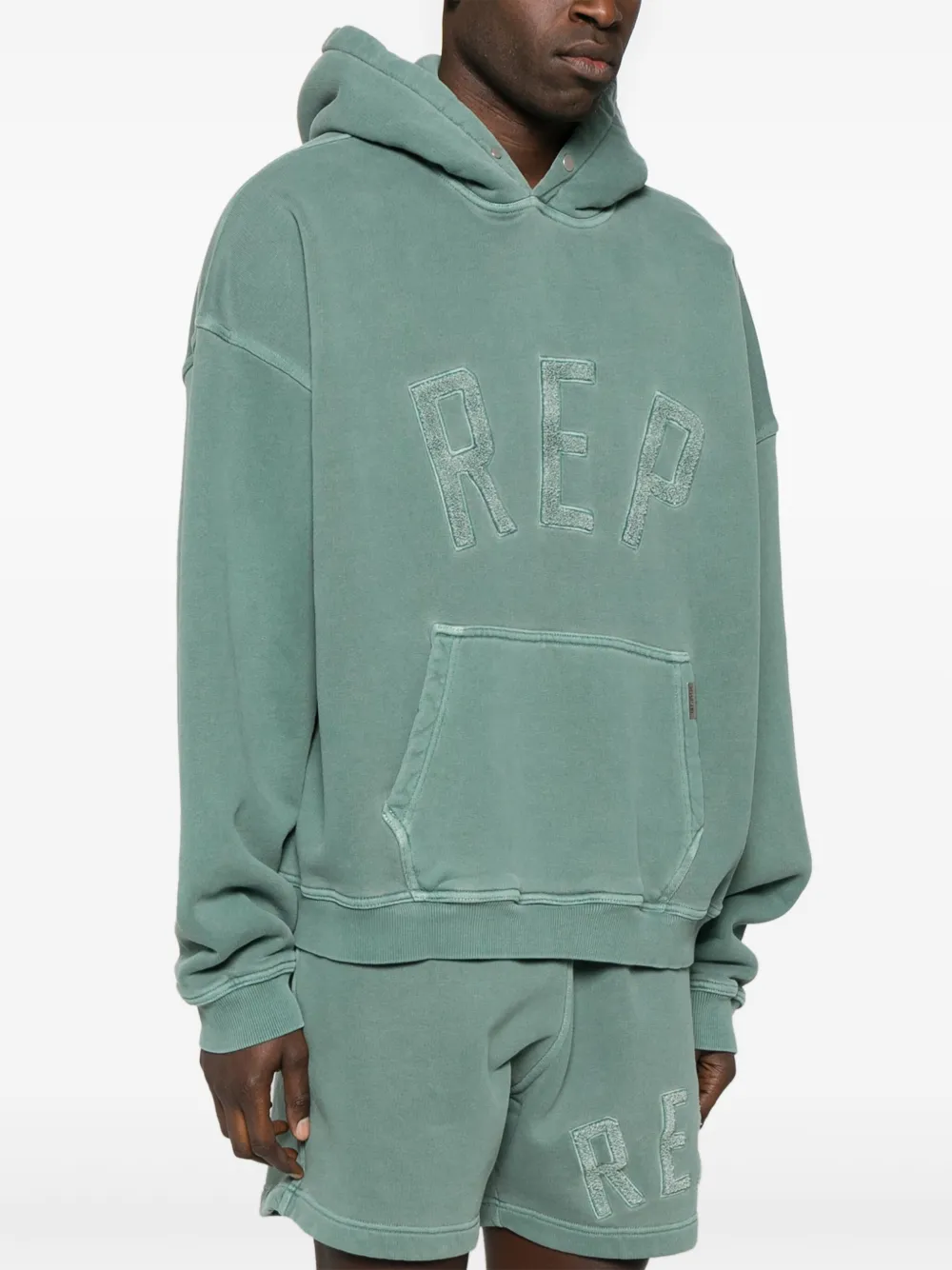 Represent Hoodie met logo-applicatie Groen