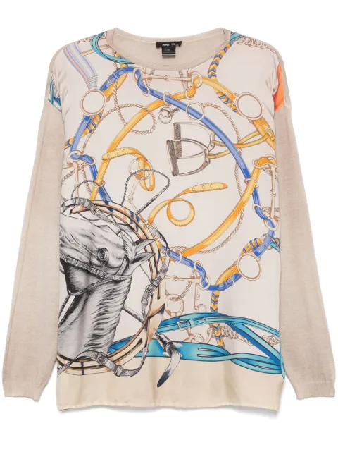 Avant Toi graphic-print knitted top 
