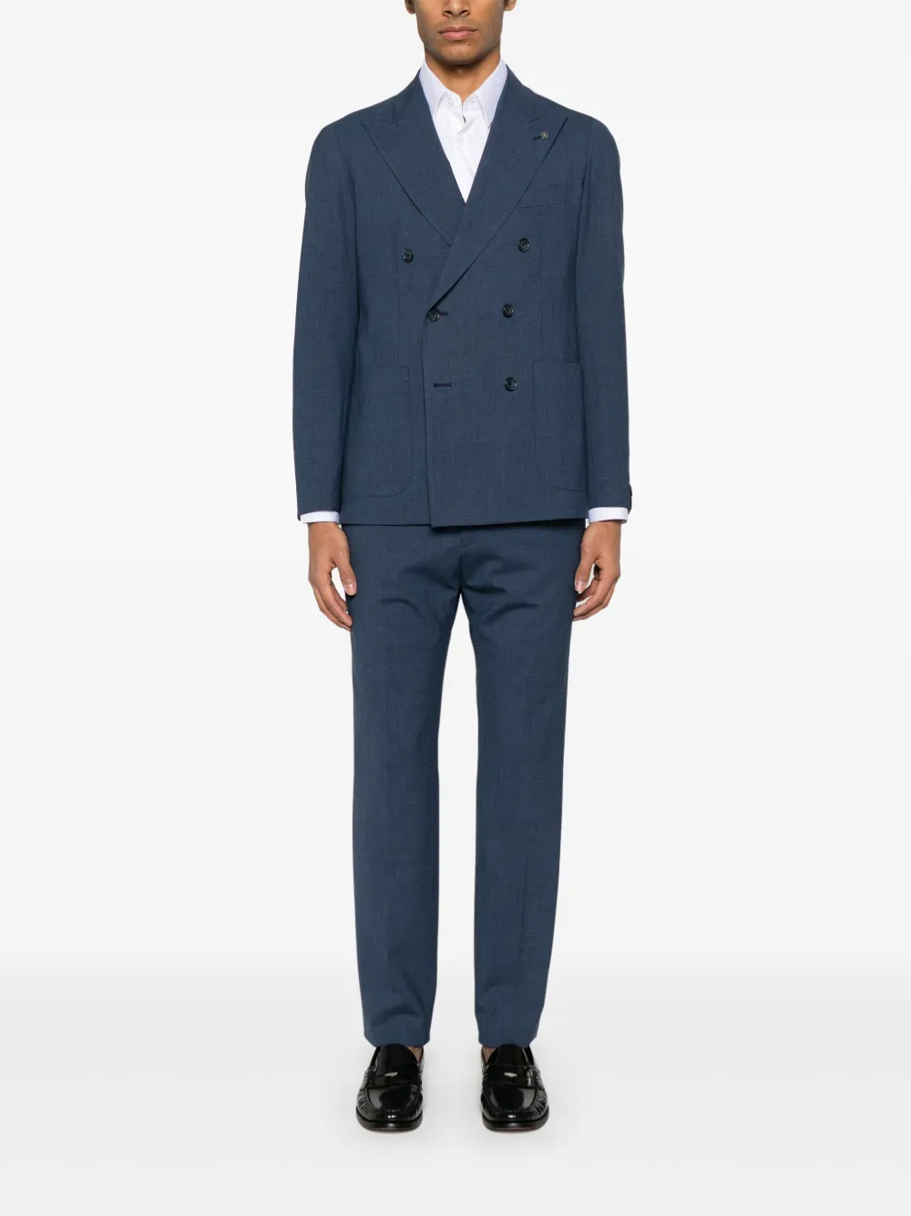 Tagliatore chambray suit | Double  Breasted Suits | Image 2