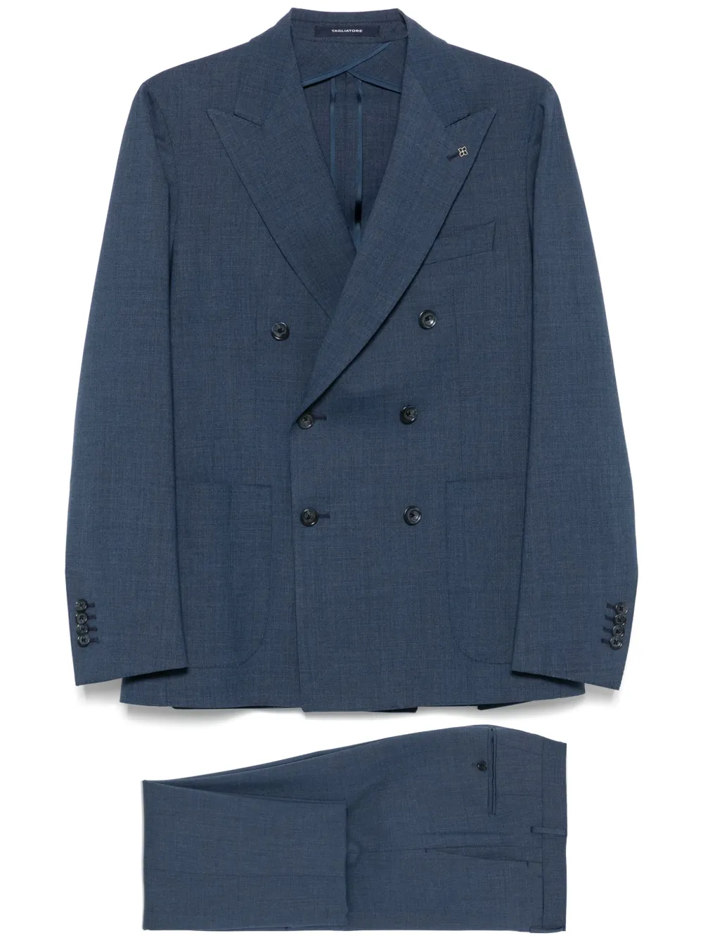 Tagliatore chambray suit | Blue | Image 1