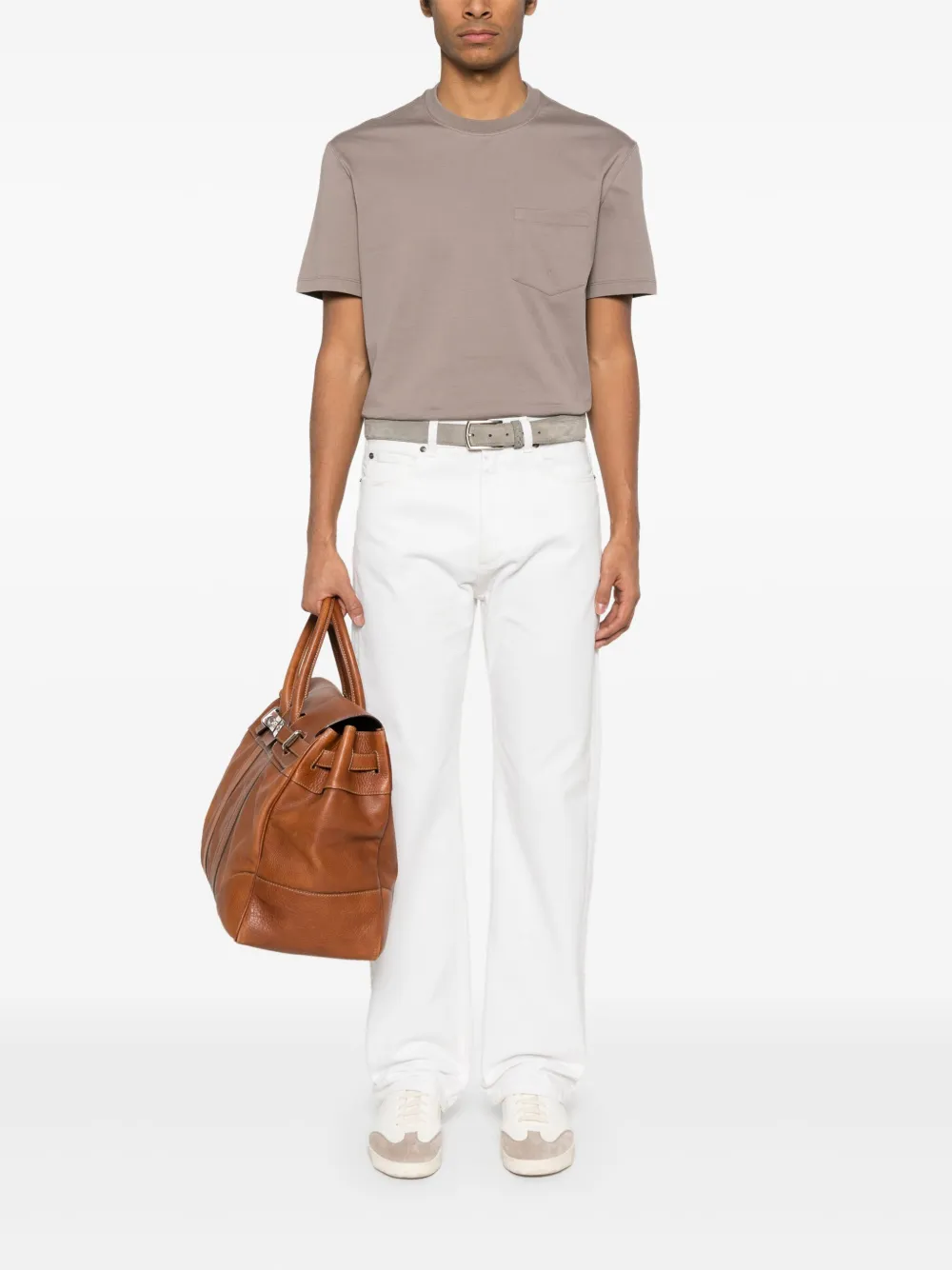 Brunello Cucinelli Katoenen T-shirt - Bruin