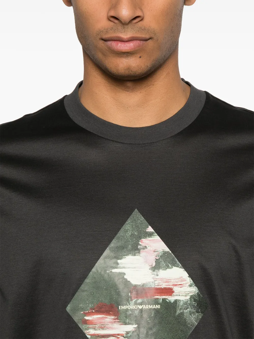 Emporio Armani T-shirt met logoprint Zwart