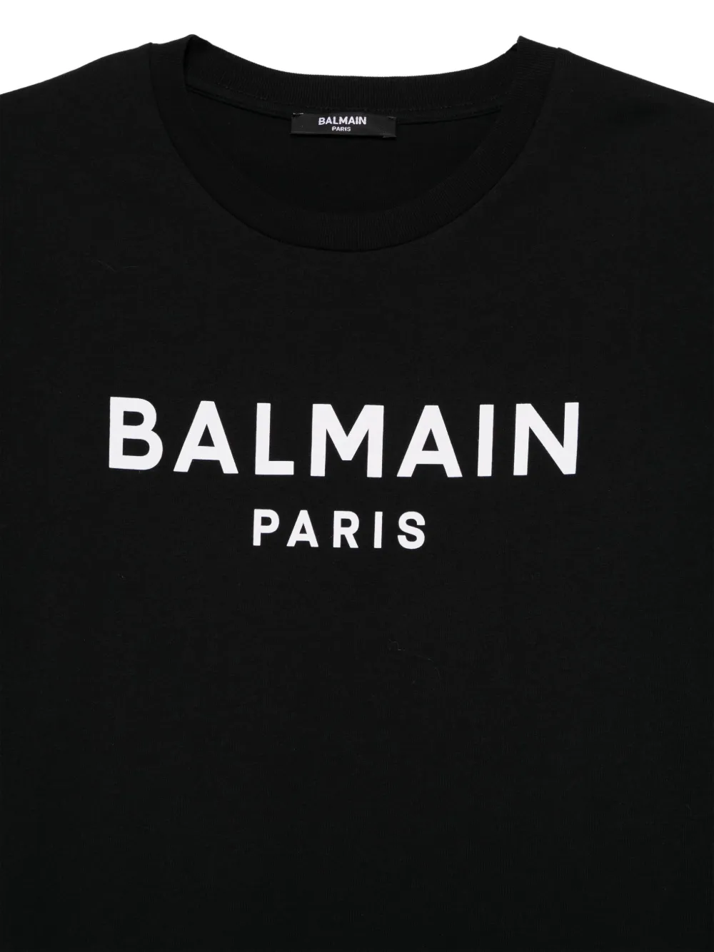 Shop Balmain Logo-print T-shirt In Black