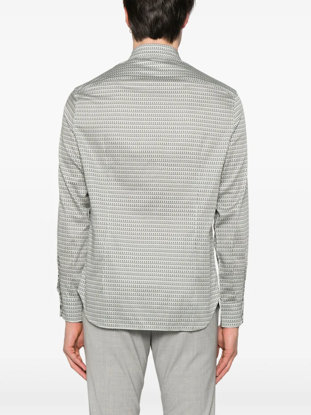 Emporio Armani Overhemd met geometrische print Wit