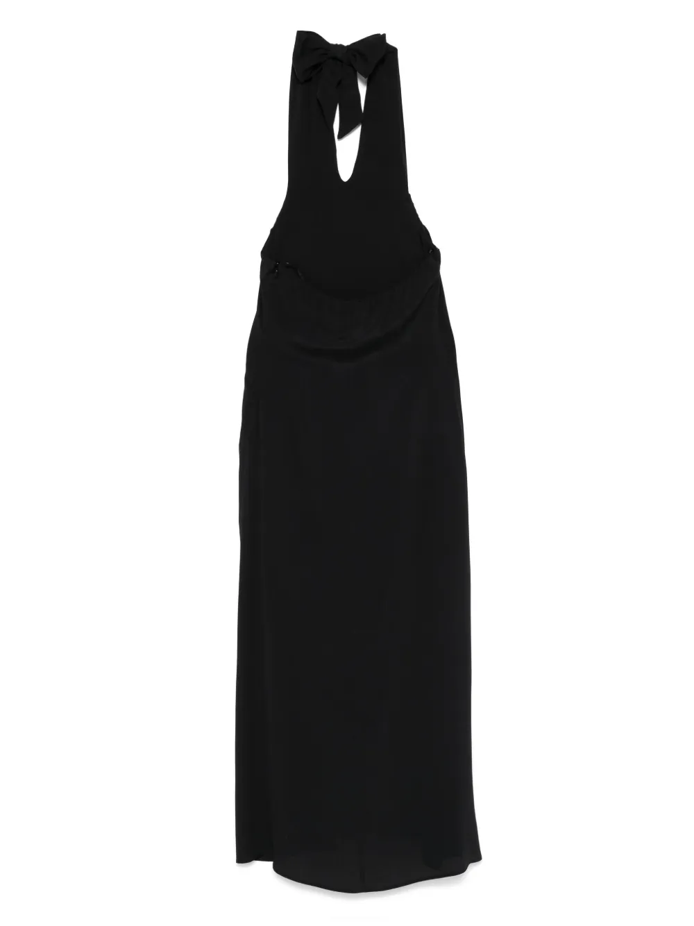 Federica Tosi crepe midi dress - Zwart