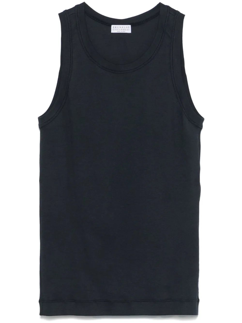 Brunello Cucinelli fine-ribbed tank top | Blue | Image 1