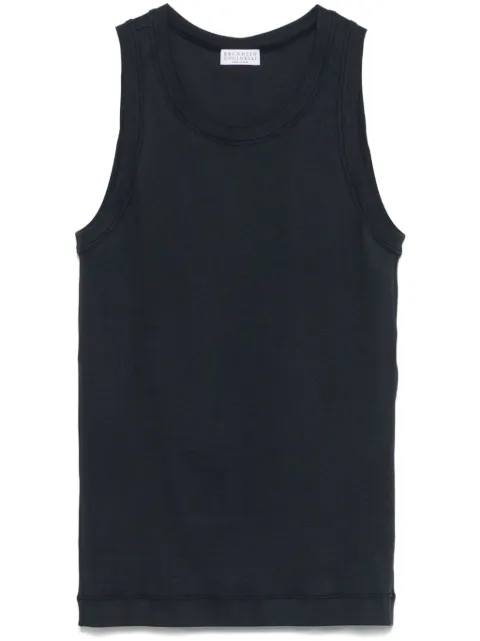 Brunello Cucinelli camiseta de tejido fino de canalé