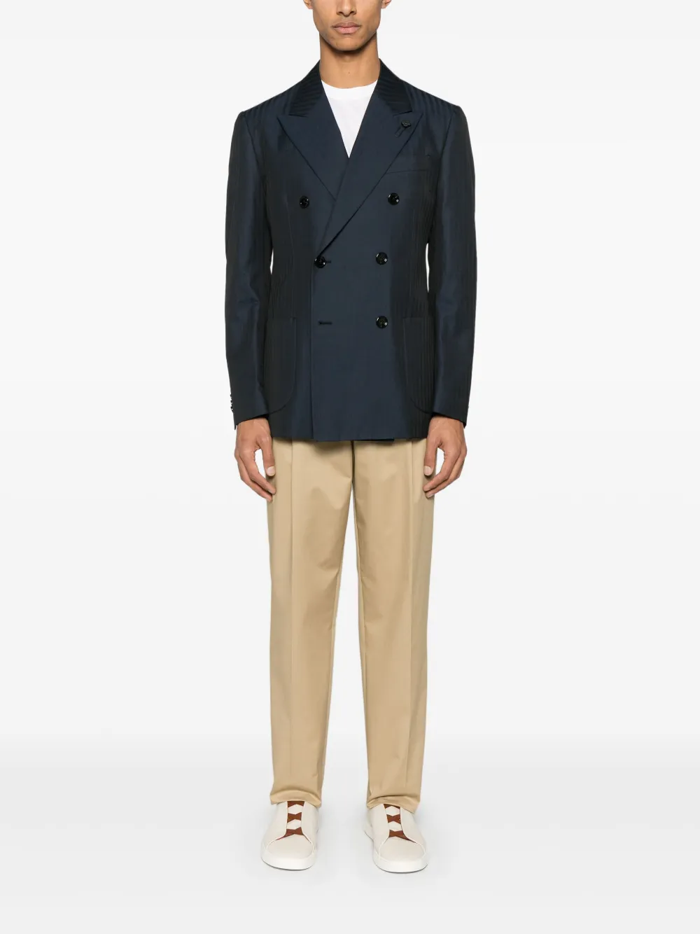 Lardini Gestreepte blazer - Blauw