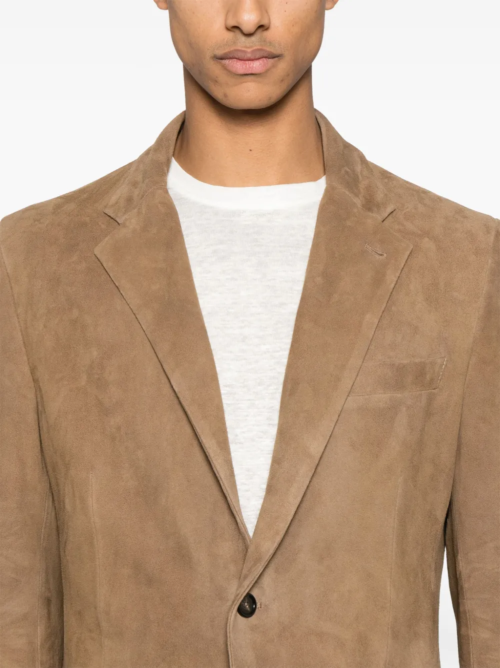 Lardini Suède blazer Bruin