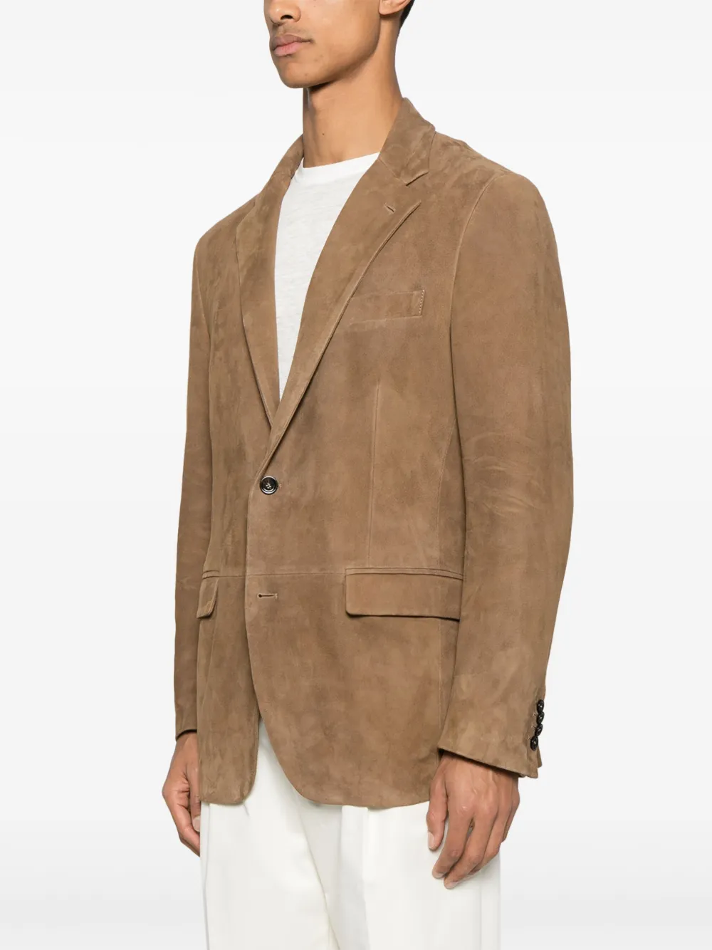 Lardini Suède blazer Bruin