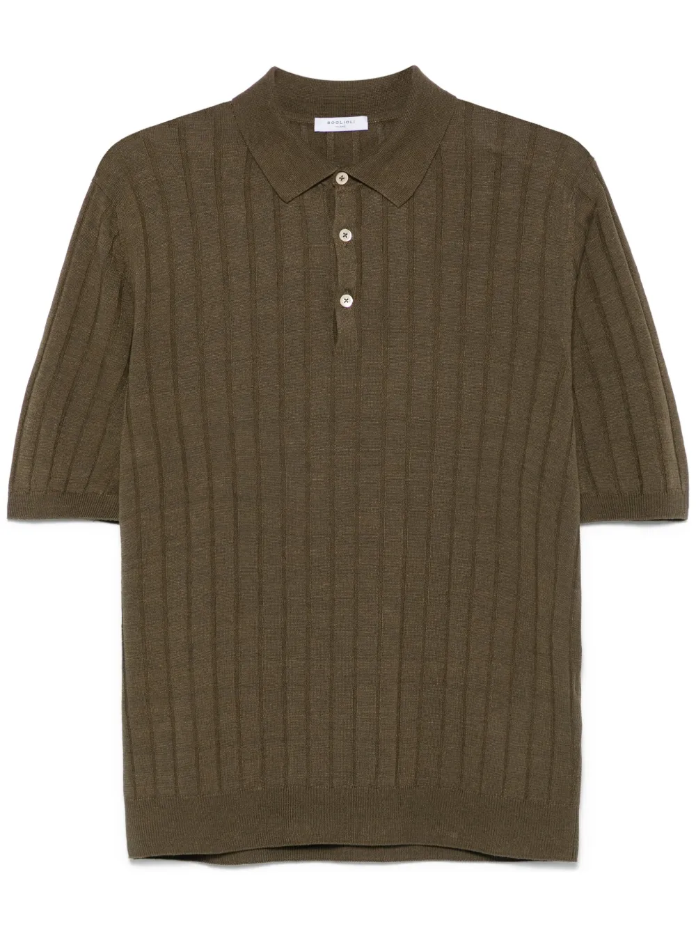 Boglioli playera tipo polo tejida de canalé | verde | Image 1