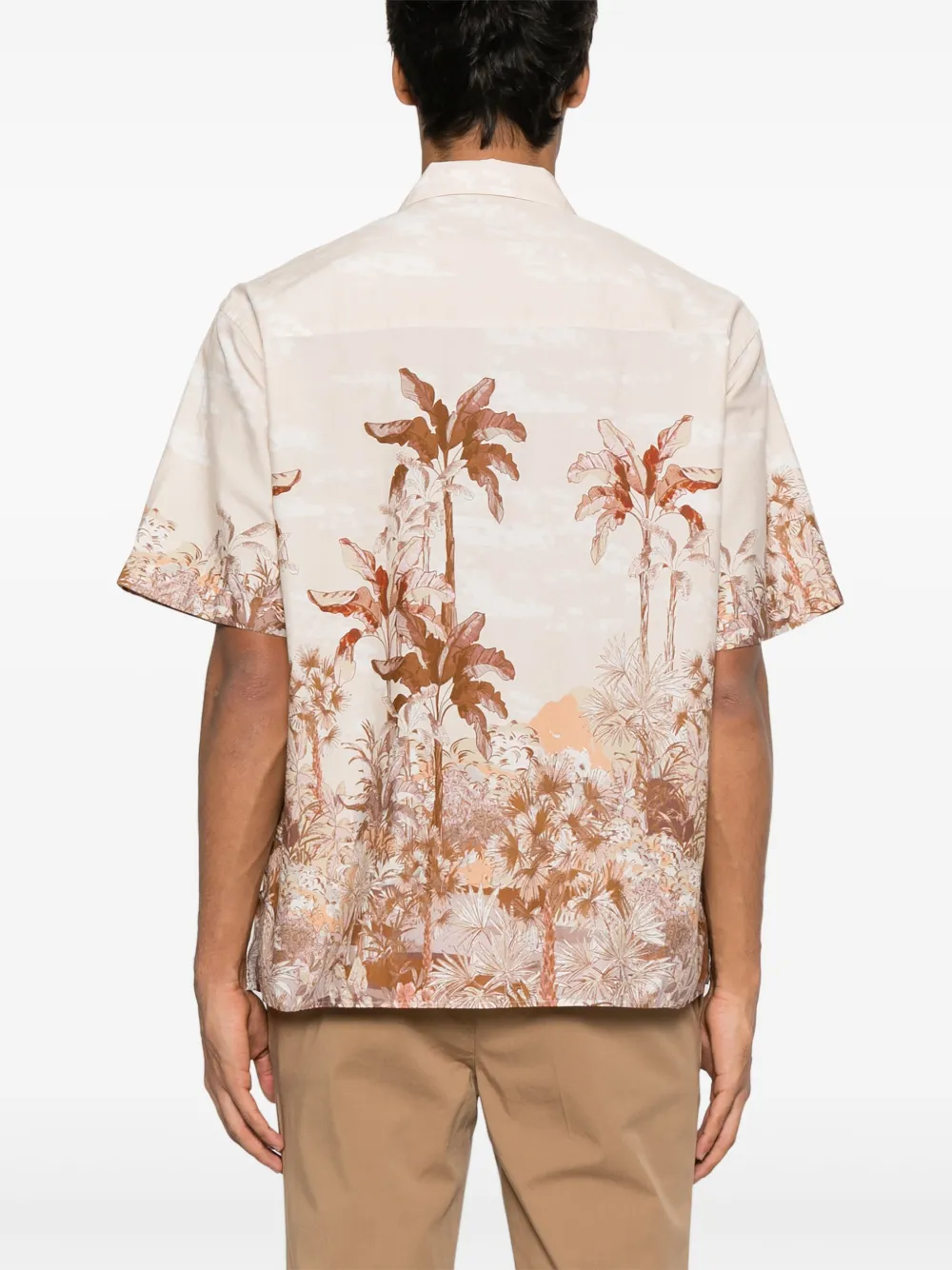 Tintoria Mattei Overhemd met grafische print Beige