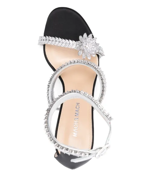 MACH & MACH 95mm Lotus Flower sandals R25S091295CRP - 3