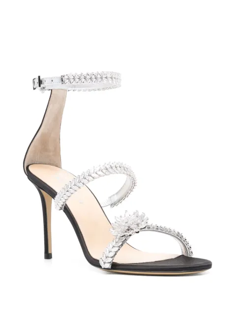 MACH & MACH 95mm Lotus Flower sandals R25S091295CRP - 1