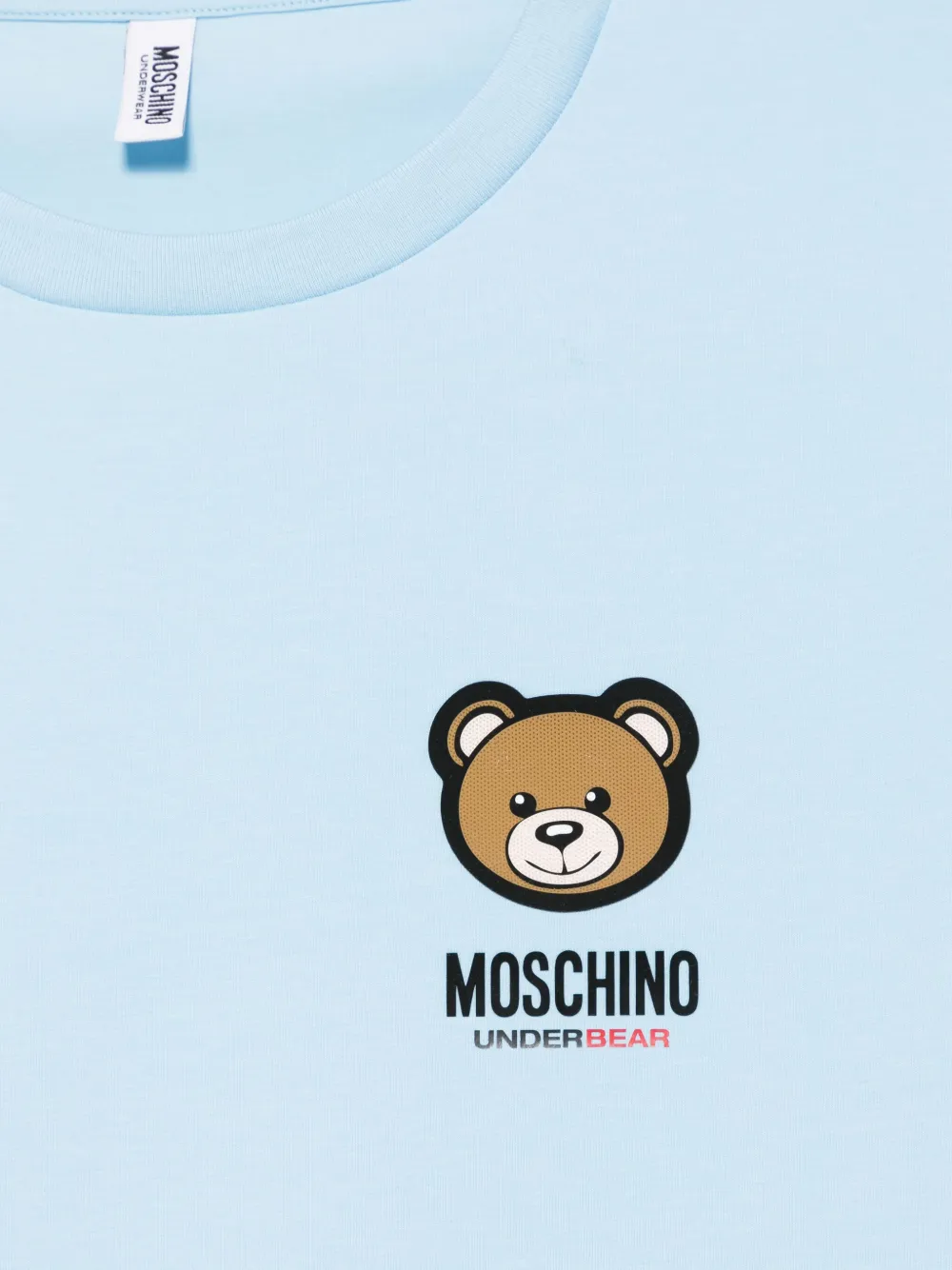 Moschino T-shirt met logo-applicatie Blauw
