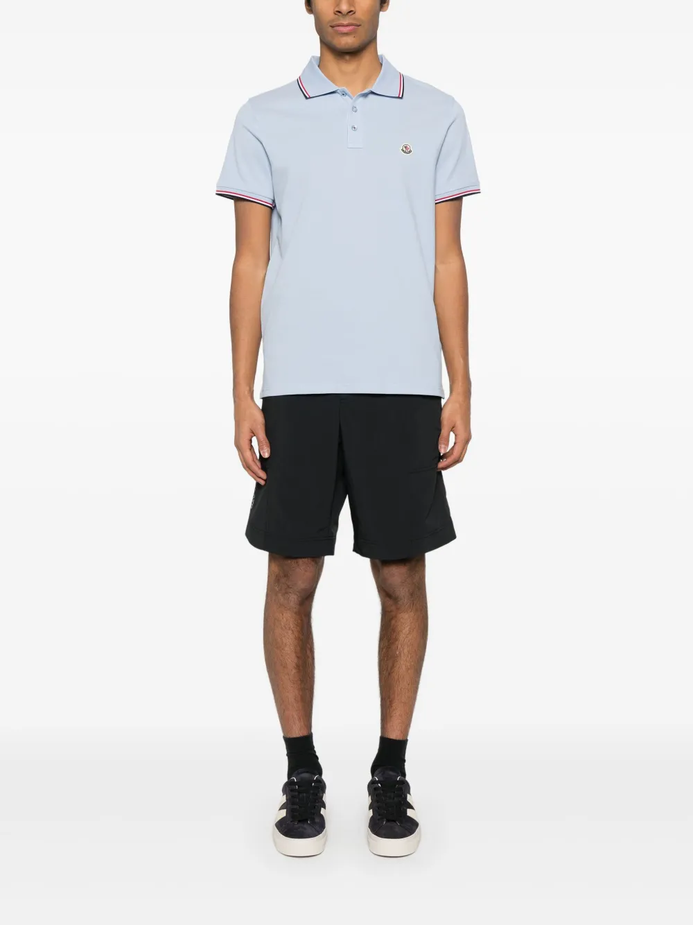 Moncler Grenoble Shorts met logo - Zwart