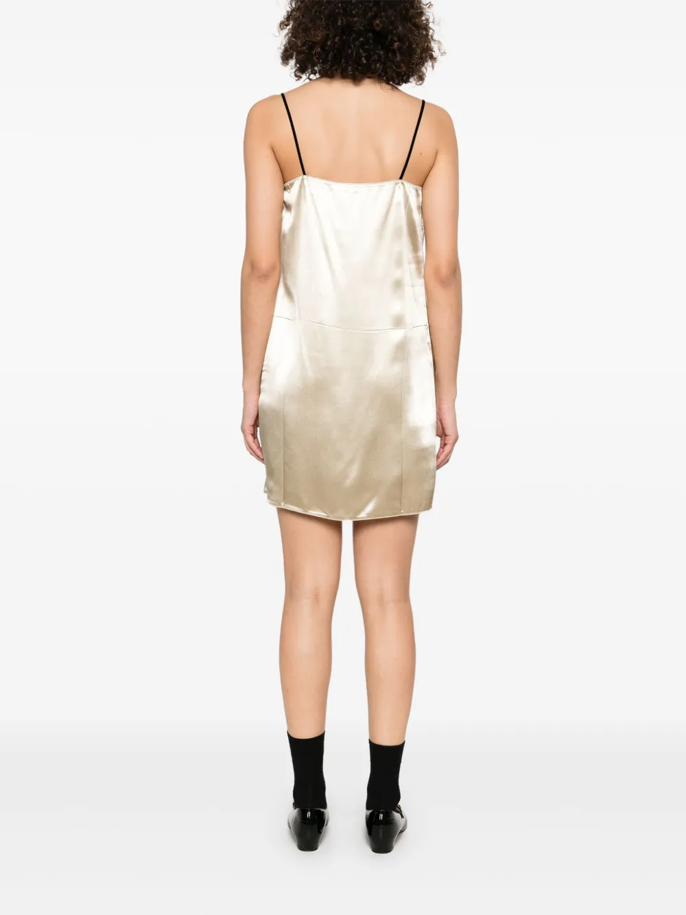 Prada Jurk met triangel logo Beige