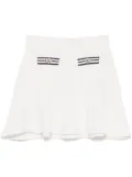 Self-Portrait textured knitted mini skirt - White