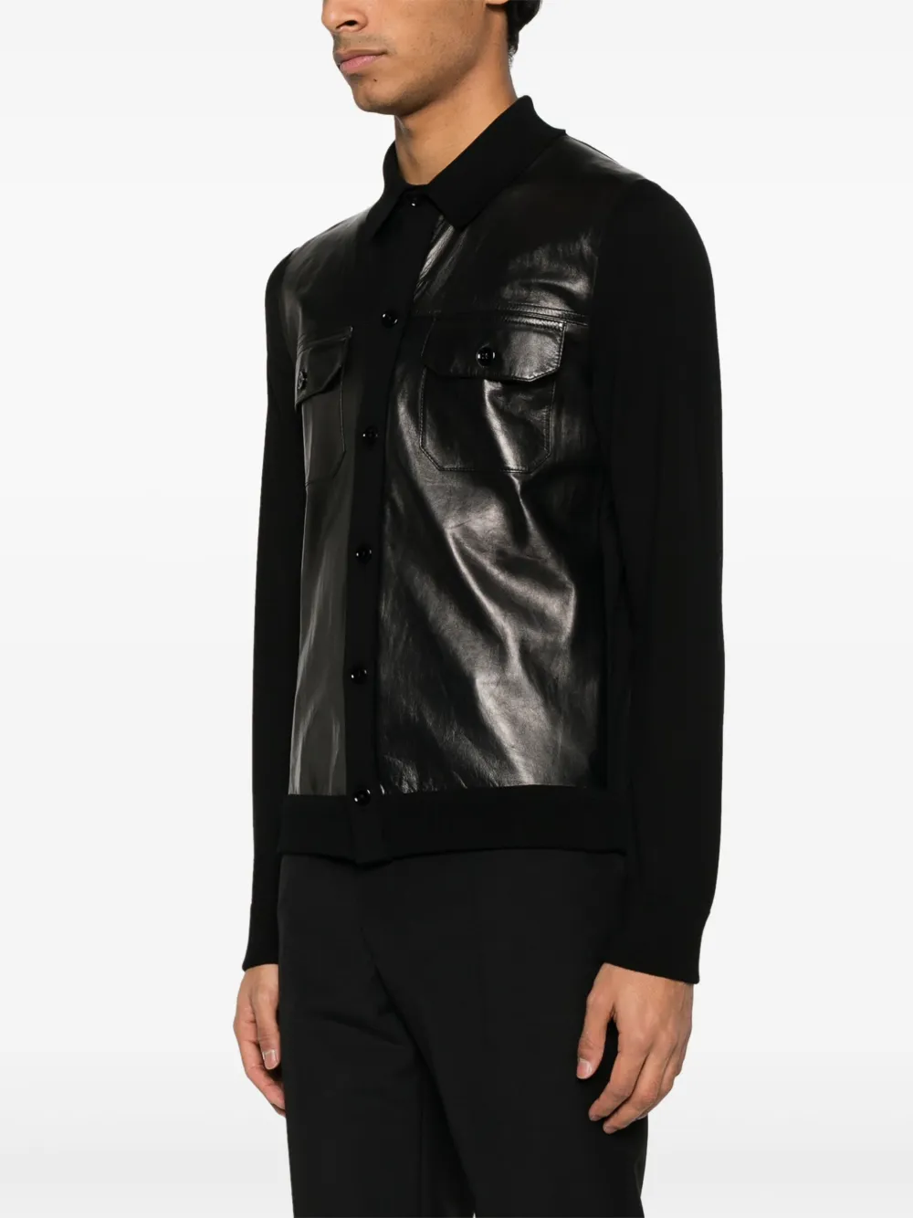TOM FORD Overhemd met vlakken Zwart
