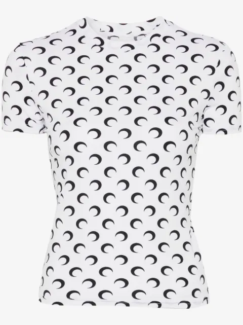 Marine Serre camiseta con estampado Crescent Moon