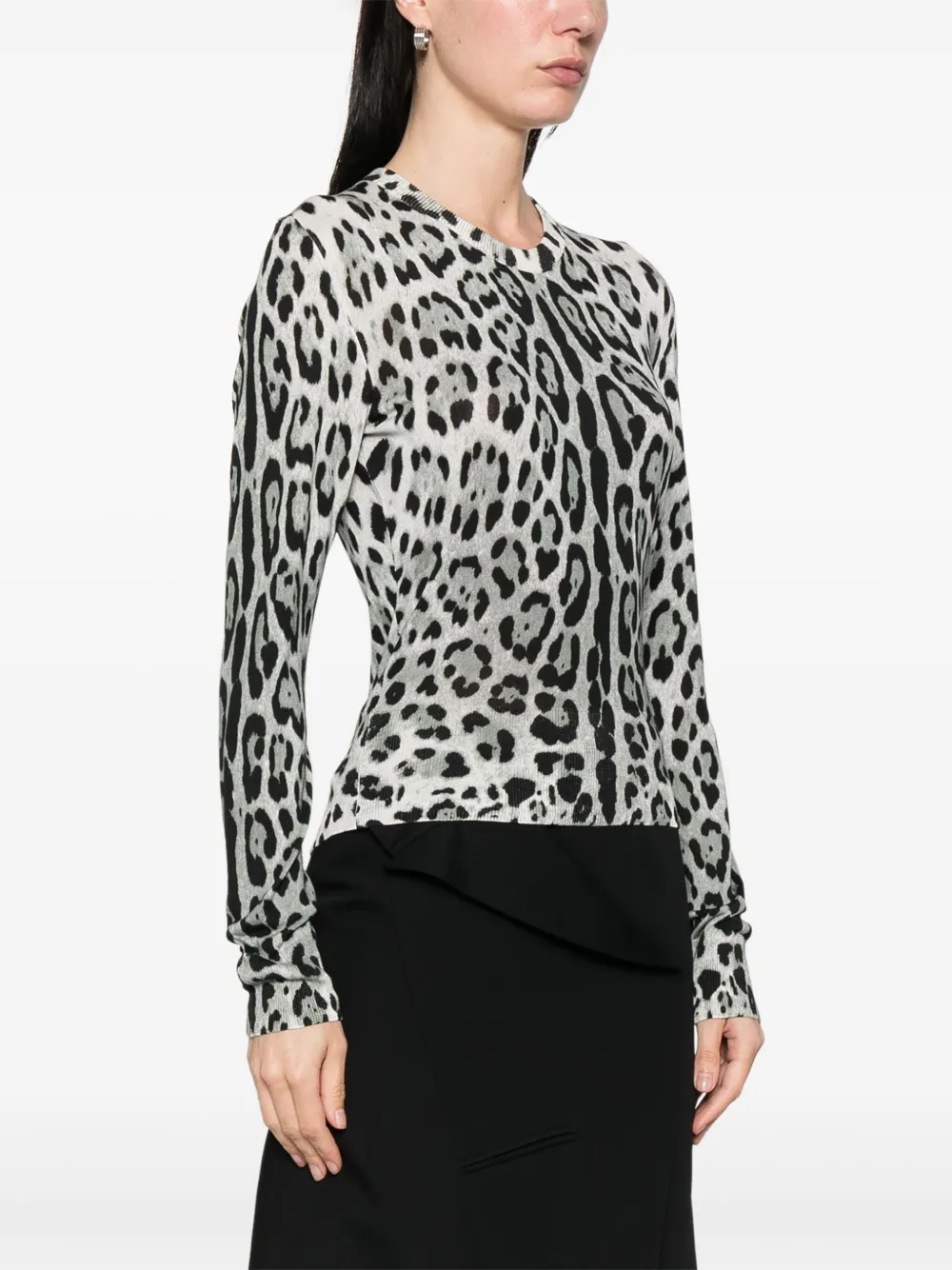 Dolce & Gabbana Blazer met luipaardprint Grijs