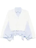 sacai cardigan-layered top - White