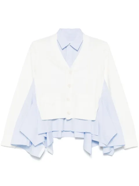 sacai cardigan-layered top