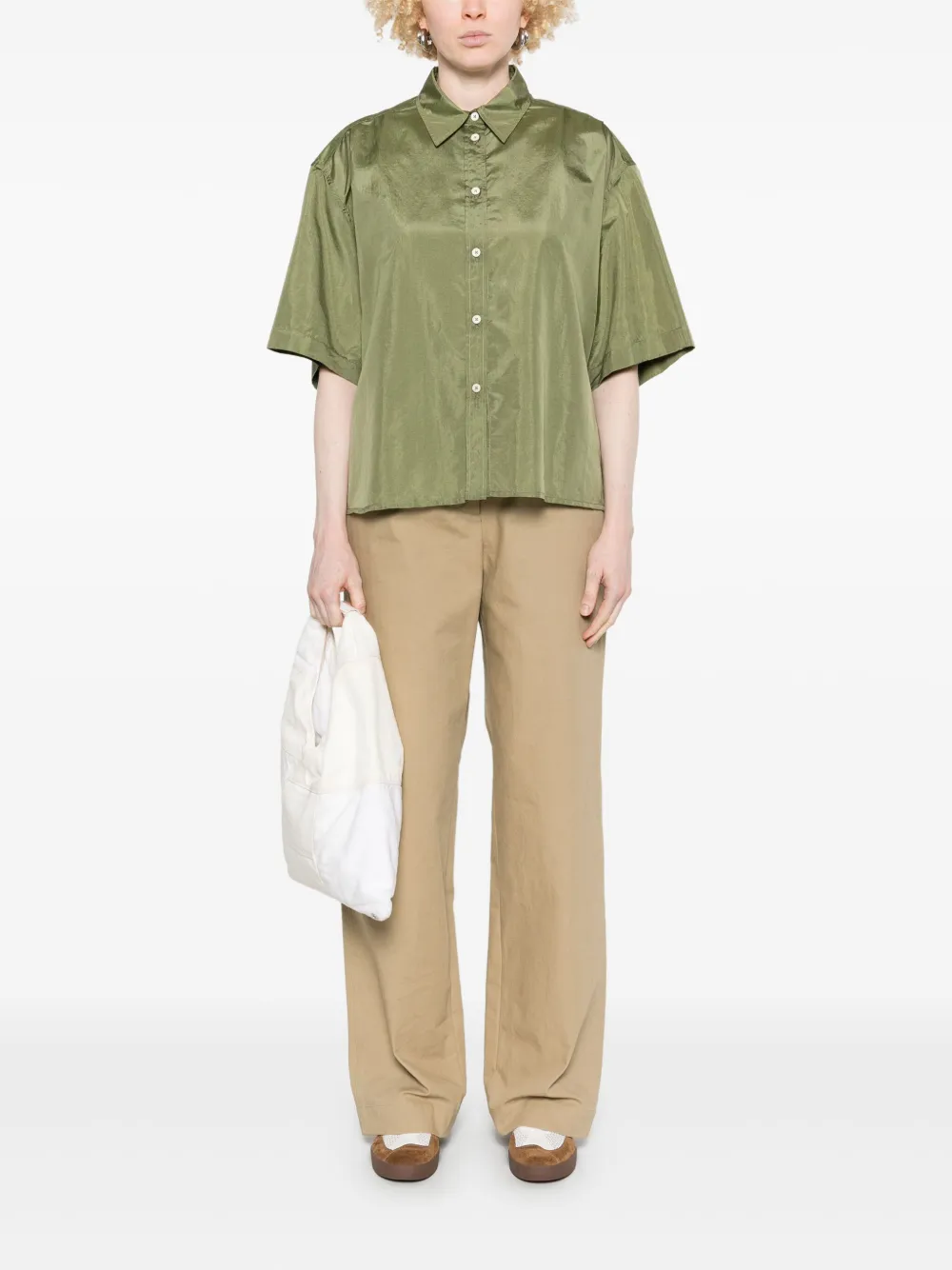 JIL SANDER+ satin shirt - Groen