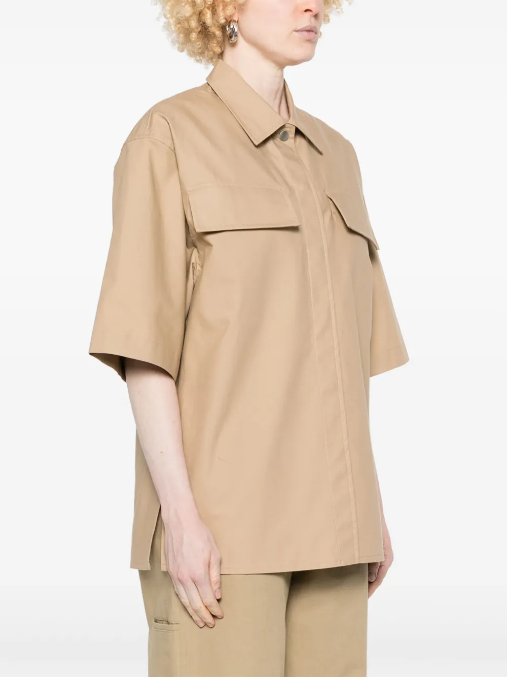 JIL SANDER+ Katoenen overhemd Bruin