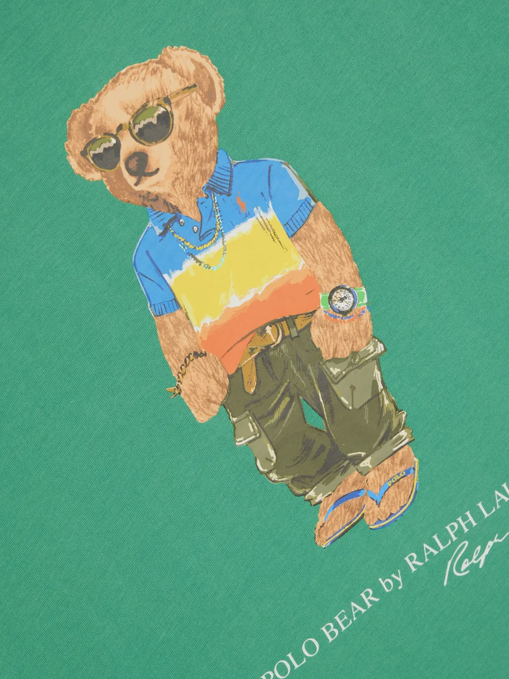 Polo Ralph Lauren T-shirt met beerprint Groen