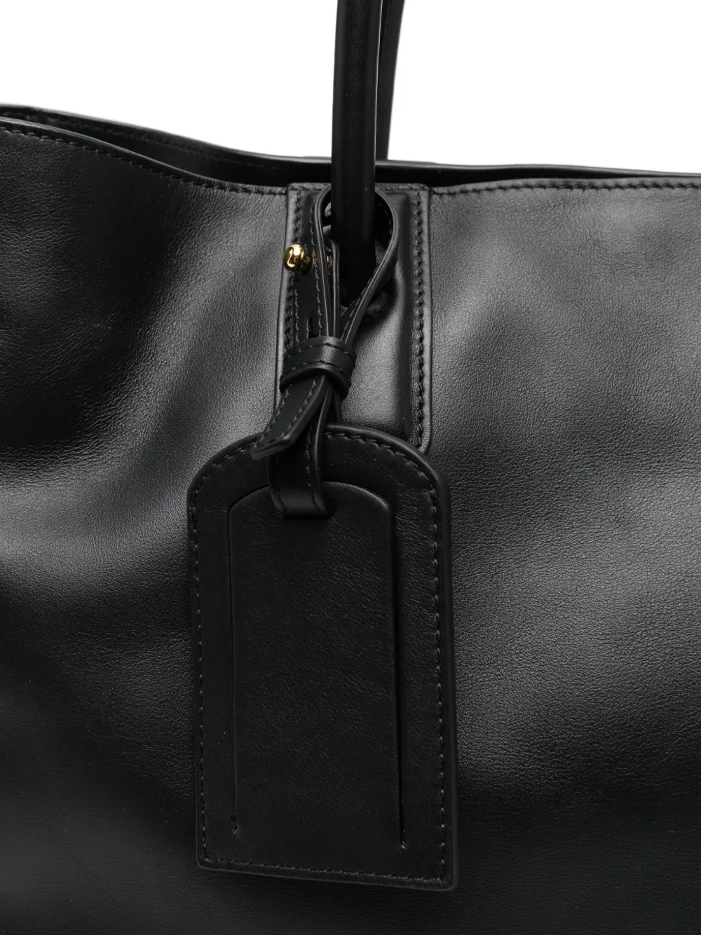 Moschino Leren shopper Zwart